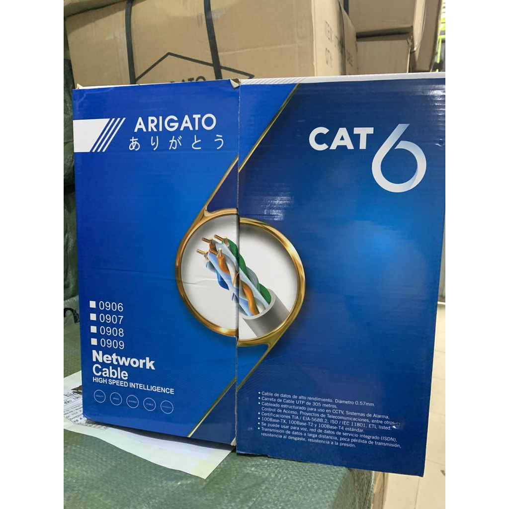 Dây Cáp Mạng Cat 5E Cat 6 UTP 305M Arigato Sotako AMP Tika lõi hợp kim hàng chất lượng cao bên bỉ VNET