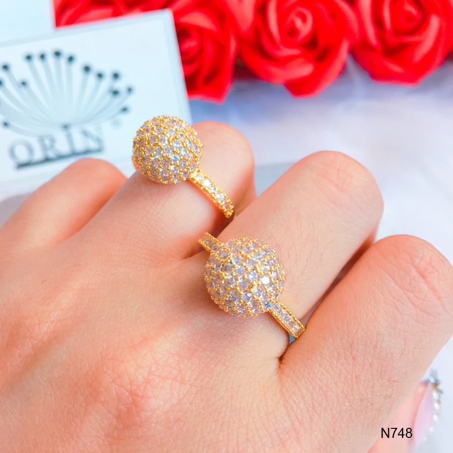 Nhẫn Đá Nữ 💎𝑭𝑹𝑬𝑬𝑺𝑯𝑰𝑷 💎 Nhẫn nữ đính đá hạt châu bền màu thiết kế cao cấp