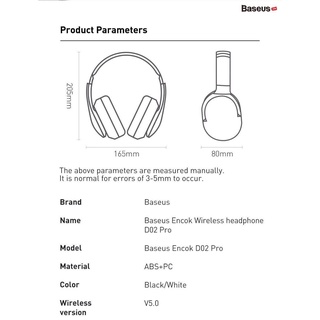Tai nghe bluetooth chụp tai D02 pro Baseus