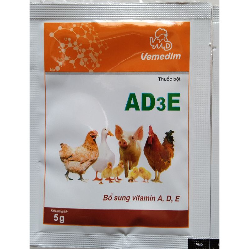 1 gói vitamin tổng hợp AD3E  cho chim,vẹt, yến phụng, gia cầm, chó,mèo