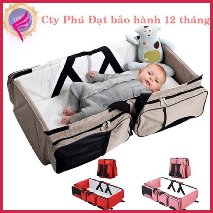 Nôi xách tay kiêm túi đựng đồ đa năng cho bé đến 24 tháng nhiều màu sắc