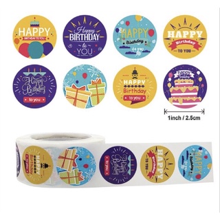 Sticker kraft - nhãn decal happy birthday