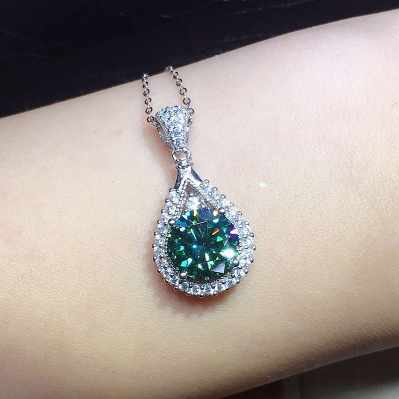 Vòng cổ mặt đính đá zircon lấp lánh sang trọng cho nữ