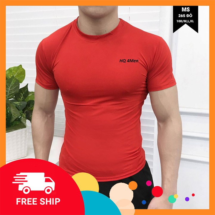 Áo thun nam thể thao, ôm body, tập gym chất thun cotton lạnh