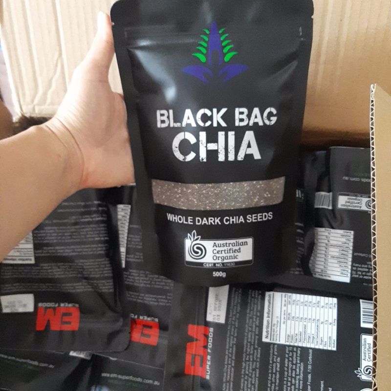 Hạt chia đen Úc [ Black Bag Chia ] túi 500gr #FREESHIP ĐƠN HÀNG TỪ 50K