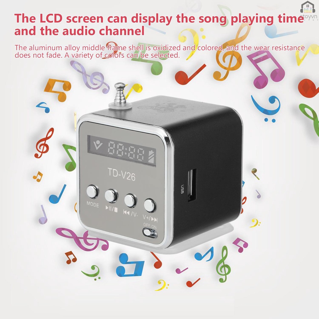 Loa mini có dây cổng 3.5mm hỗ trợ thẻ nhớ TF cho máy nghe nhạc MP3/DVD/Laptop/điện thoại