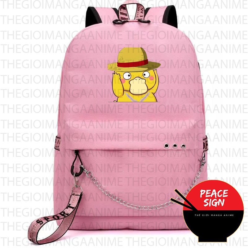 Balo thông minh in hình PSYDUCK ver ONE PIECE Konduck anime chibi