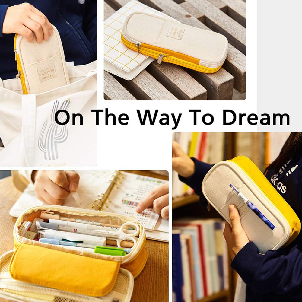 Túi đựng bút dung tích lớn có khóa kéo cho học sinh | BigBuy360 - bigbuy360.vn