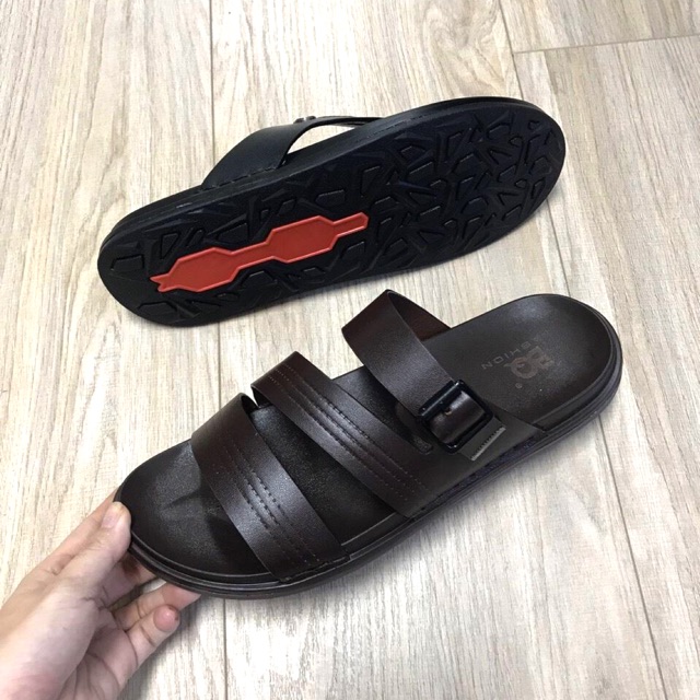 Dép Lê da nam BQ ba quai ngang D901