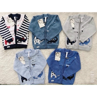 [Xả kho] Áo khoác len kéo khoá hãng Momma baby mềm đẹp ấm áp