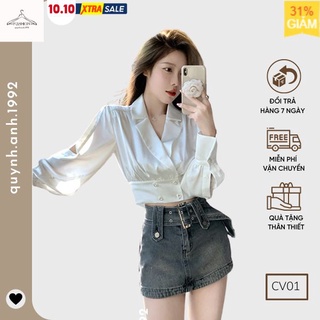 Chân váy jean dáng chữ A kiểu dáng ôm body phong cách retro fashion quynh.anh.1992