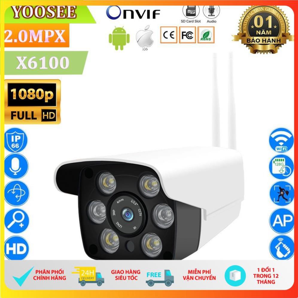 [BH 12 THÁNG ] Camera Giám Sát Ngoài Trời Yoosee - 6 Led Full HD (2.0Mpx) - Hồng Ngoại Quay Đêm | BigBuy360 - bigbuy360.vn