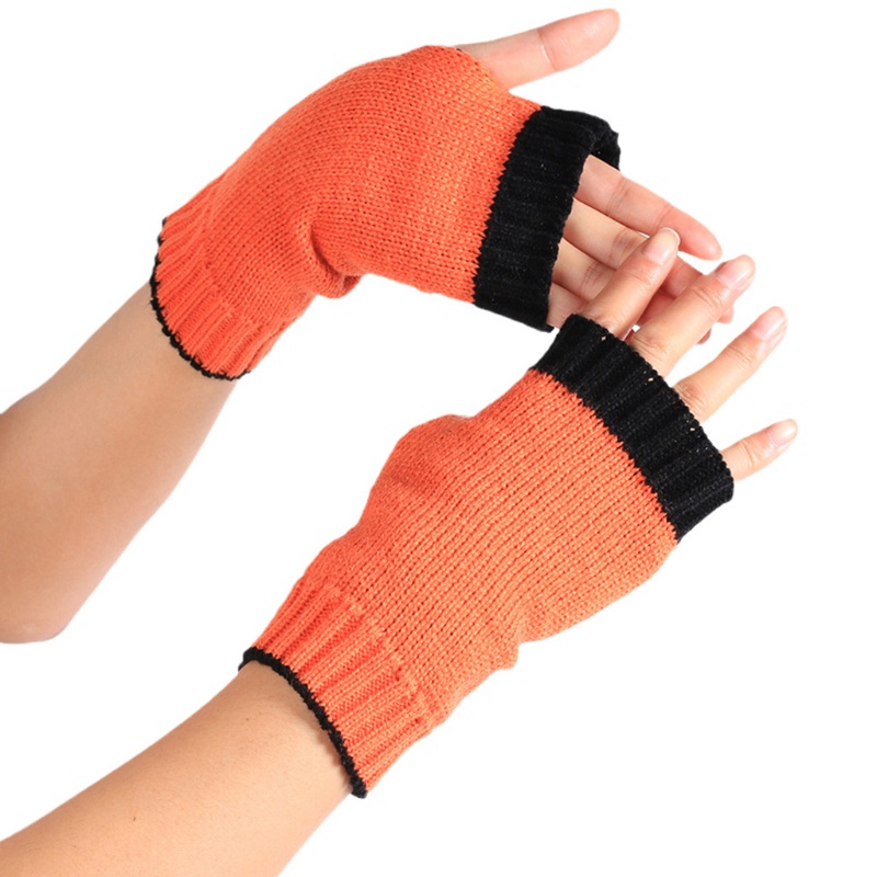 Găng Tay Dệt Kim Nửa Ngón Phù Hợp Với Mùa Đông Cho Thanh Thiếu Niên