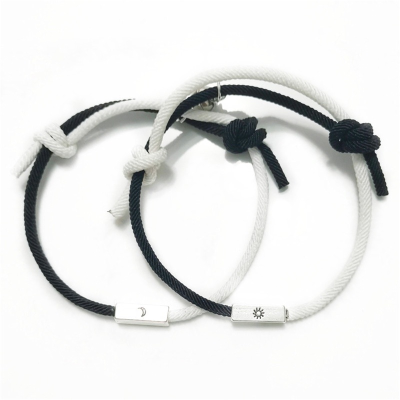 Flgo Set 2 Vòng Tay Cặp Đôi Mặt Trời Và Mặt Trăng Thời Trang Quyến Rũ