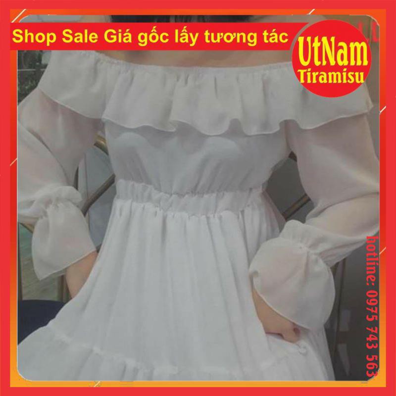 Váy Tiểu Thư Trắng Trễ Vai Hoặc Cổ Vuông Vintage ❤ Đầm Xòe 2 Lớp có lót trong Mặc Nhiều Kiểu giá rẻ👗 Maxi dáng dài | BigBuy360 - bigbuy360.vn