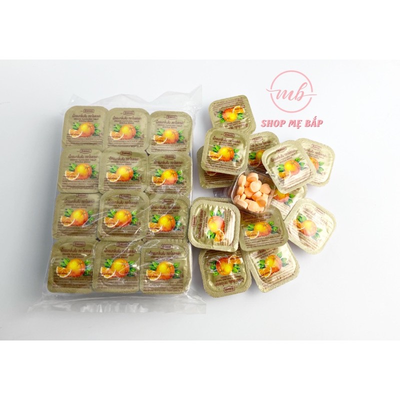 Kẹo Cam Vitamin C Thái Lan - Lốc 24 hộp nhỏ hương vị tuổi thơ - Shop Mẹ Bắp