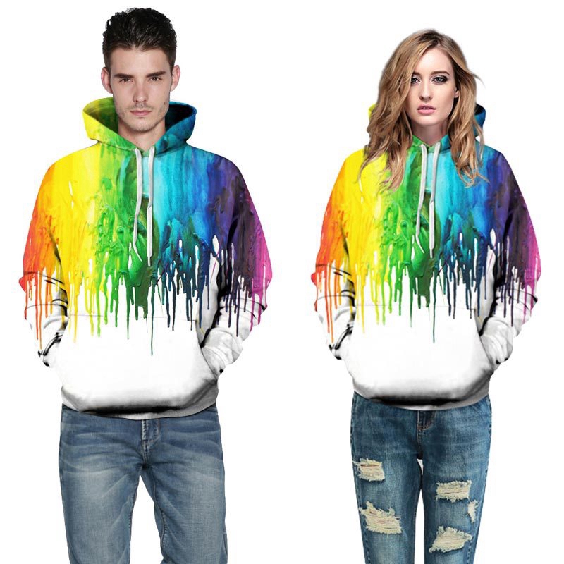 Áo hoodie có nón họa tiết sơn 3D cá tính thời trang cho nam và nữ