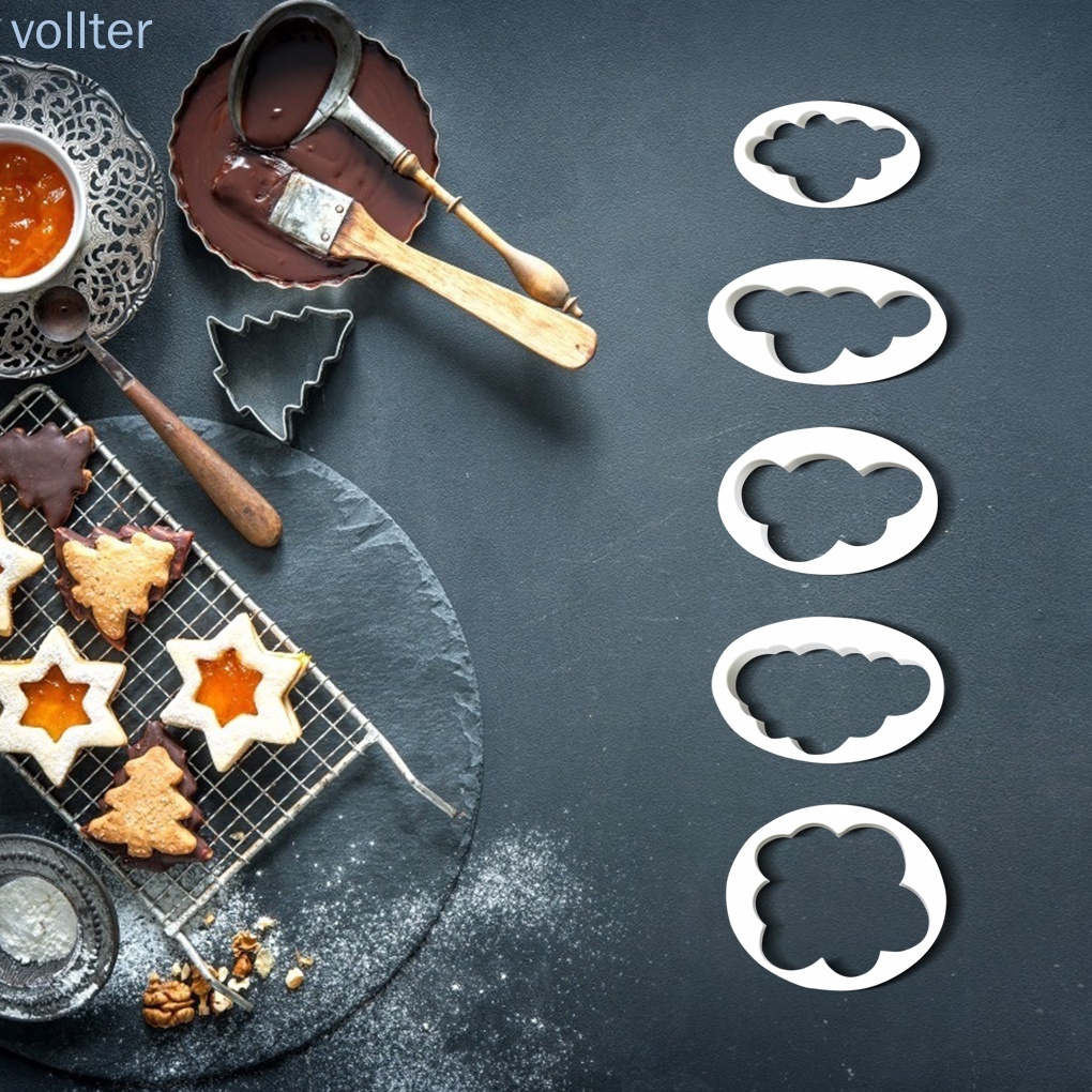 Set 5 khuôn làm bánh bằng silicon họa tiết đám mây