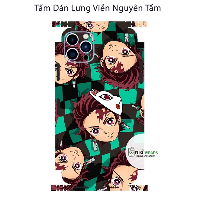 Tấm dán Skin Mặt Sau Anime FULL VIỀN Dành Cho 13 Pro Max ,12 Pro Max ,11 Pro Max ,X , XS, XR ,XS MAX - FukiShop