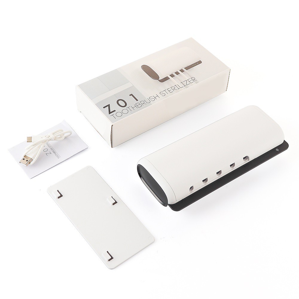 Giá Đỡ Bàn Chải Đánh Răng Gắn Tường Bằng Tia UV Khử Trùng Đa Năng Tiện Dụng