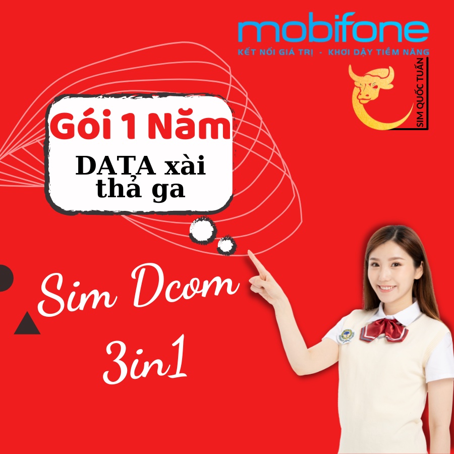 Sim 4G Mobiphone 12Max90. Tặng 12 tháng Miễn Phí