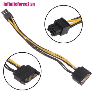 Dây cáp chuyển đổi nguồn sata 15 pin sang 6pin pci-E sata