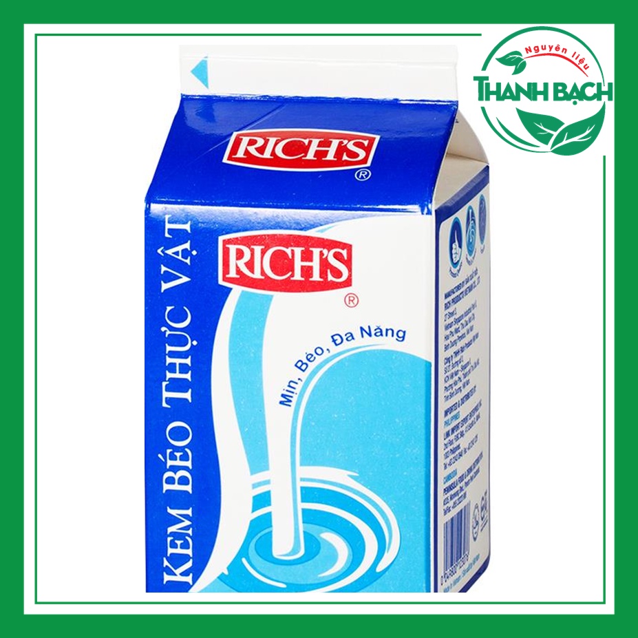 Kem béo thực vật Rich’s – hộp lùn 454g - chỉ giao hỏa tốc