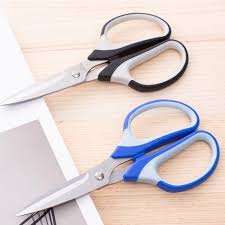 Kéo văn phòng 190mm Deli / Đen - Xanh - E6001 - Kéo cắt giấy - văn phòng phẩm - HOKAMI STORE