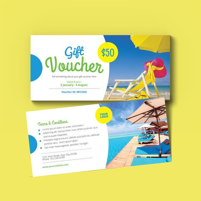 1.000 Voucher chỉ 400.000 đ / Giấy C300 / Kích thước 7 x16 cm