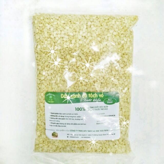 Đậu xanh cà tách vỏ 500g