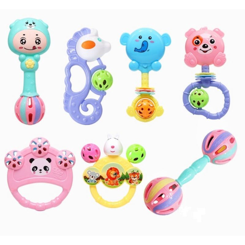 Bộ Đồ Chơi Xúc Xắc 7 Món Hình Thú Cho Bé