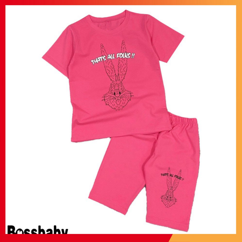 (Càng mua càng giãm) Đồ Bộ Quần áo hình thỏ THAT ALL FOLKS,bộ đồ bé gái,bé trai cho bé từ 6kg-29kg.BDBG33.