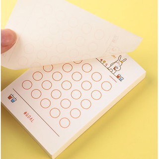 GIẤY GHI CHÚ 100 tờ hình mèo gấu đáng yêu để plan tuần, quản lí chi tiêu, theo dõi habit, to do list