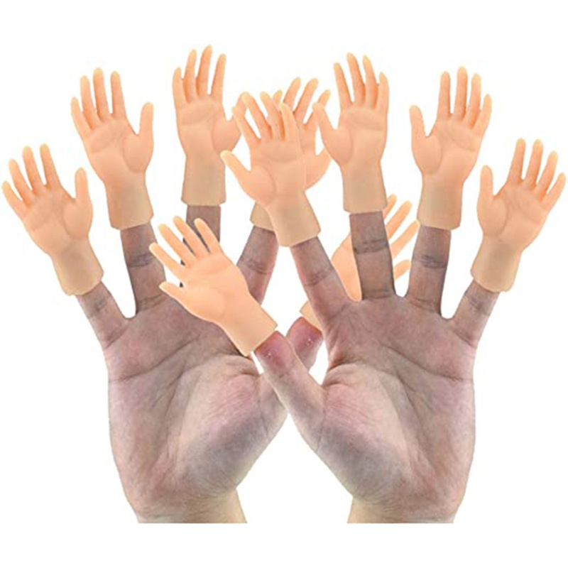 Whi 4/10Pcs Little Hands Model for Doll Universal Finger Puppet Children Role for Pl