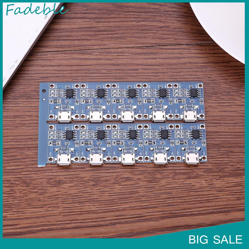 Bộ 10 bảng mạch sạc pin lithium TP4056 mini USB 5V 1A