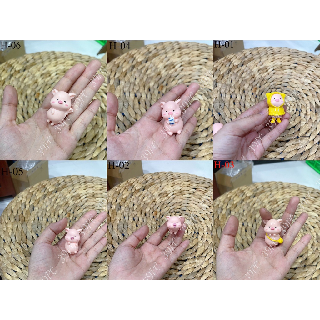 Mô Hình Mèo Con – Heo Con Mini Dễ Thương Trang Trí Bánh Kem