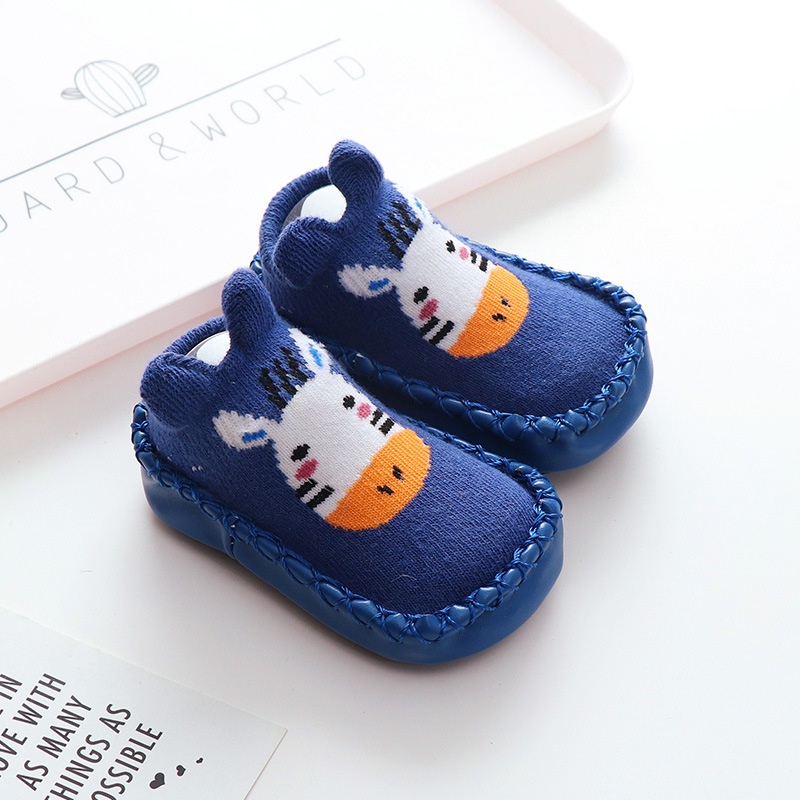 Đôi Vớ Chống Trượt Mềm Mại Họa Tiết Động Vật Hoạt Hình Cho Bé