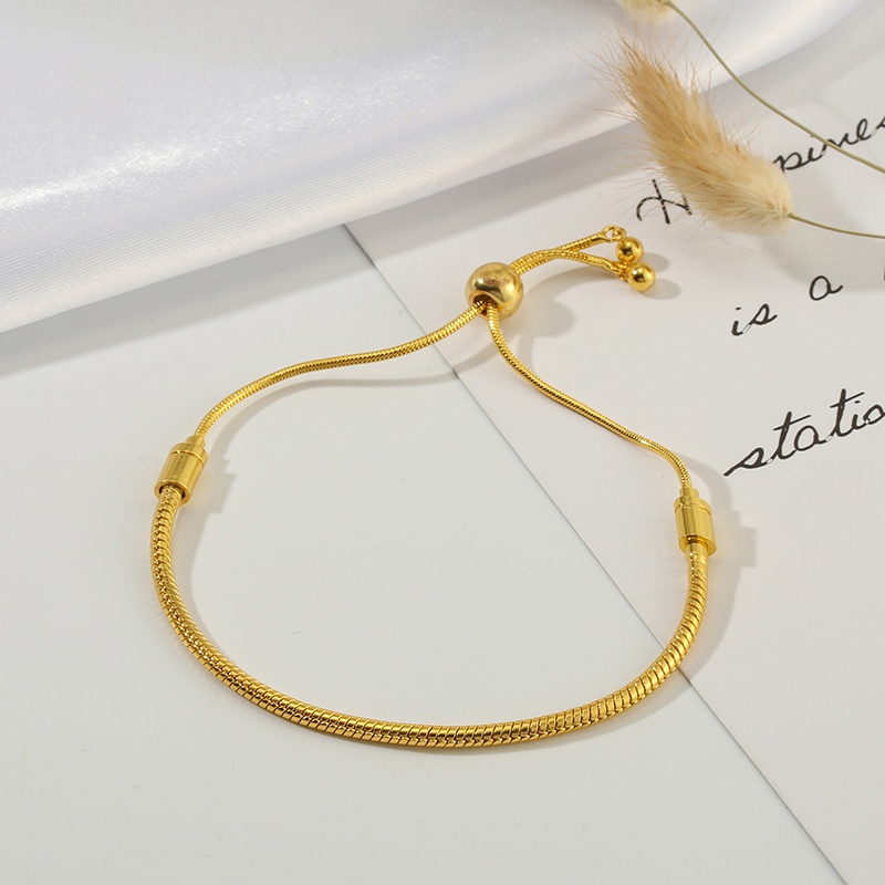 Vòng Tay Xỏ Hạt Hình Xương Rắn Chất Lượng Cao Có Thể Điều Chỉnh