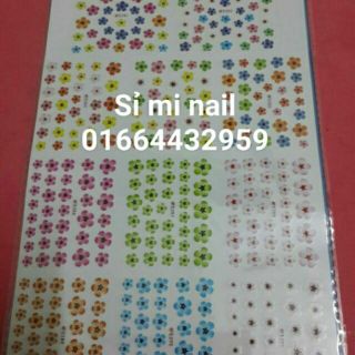 Hình dán sticker 3d trang trí móng nail bảng to nhiều mẫu hoa hình