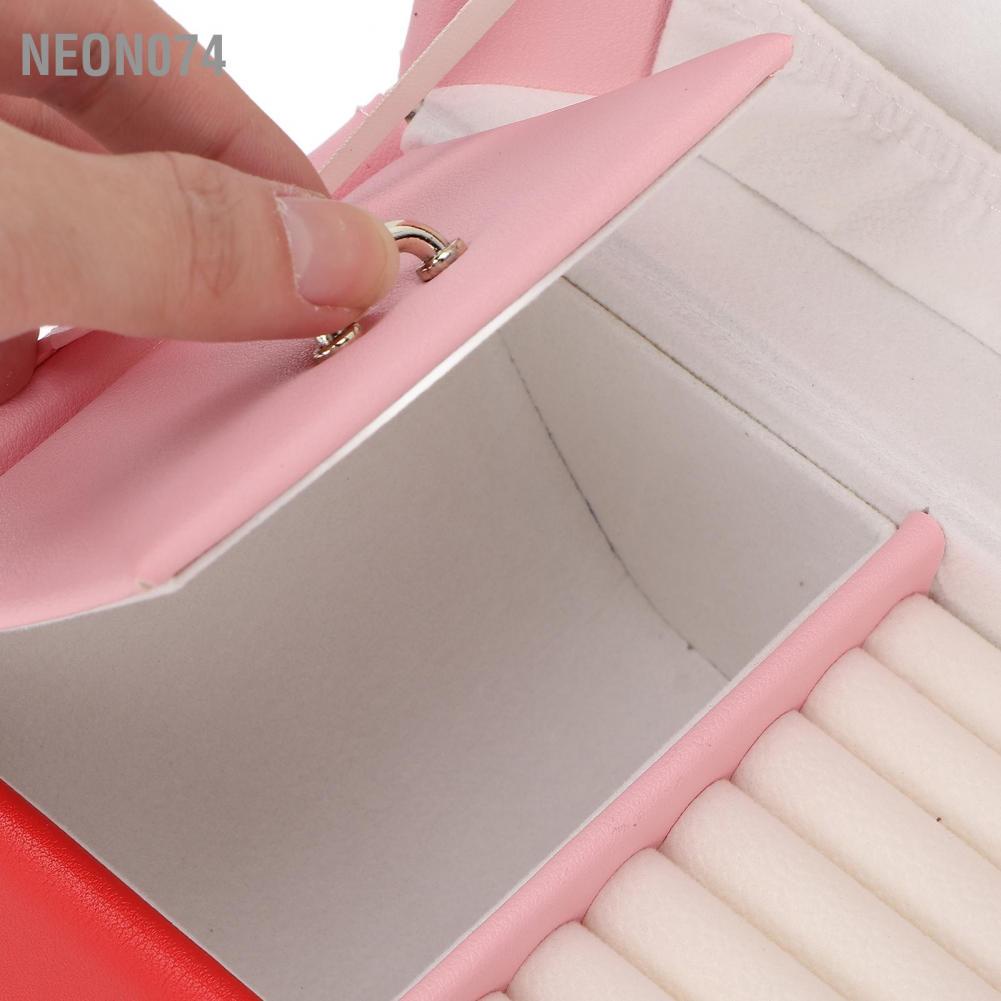 Neon074 Hộp đồ trang sức Thời Vòng cổ Di động đeo tay Bông tai Hiển thị lưu trữ cho Ngày kỷ niệm