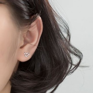Bông tai hình trái tim rỗng cách điệu cá tính Lymlym Silver bạc 925 cao cấp