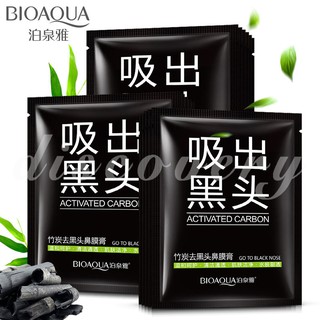 (hàng Mới Về) Mặt Nạ Than Tre Lột Mụn Đầu Đen Vùng Mũi Bioaqua