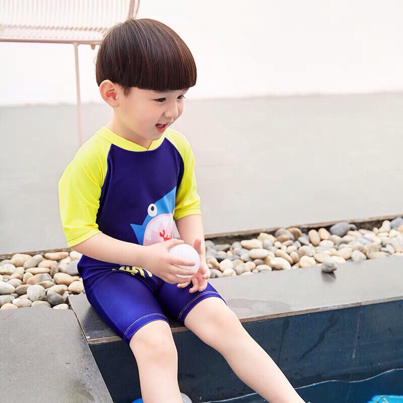 BỘ BƠI ĐỒ BƠI LIỀN  VÀNG CHO BÉ TRAI 8- 25kg