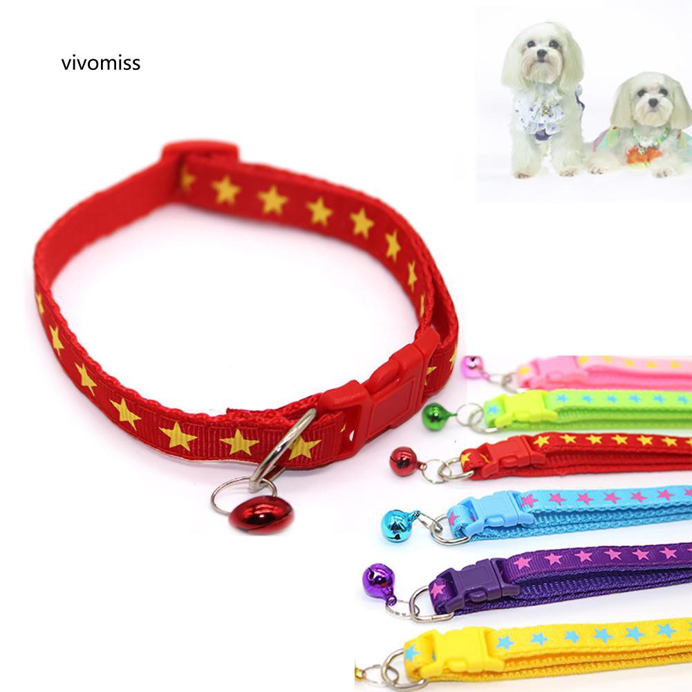 Vòng cổ hình ngôi sao có chuông cho thú cưng