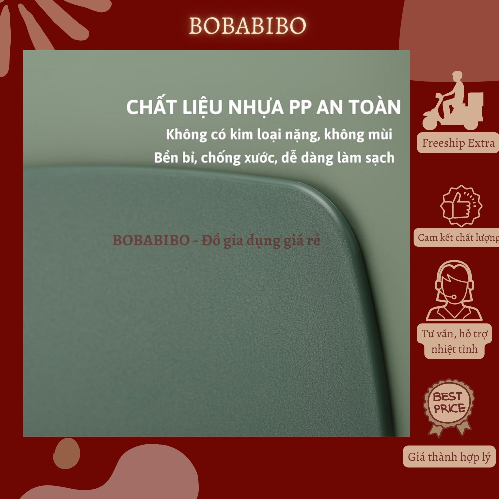 Set 3 Thớt Nhựa Lúa Mạch Kháng Khuẩn Chống Trơn Trượt Nhiều Màu Cao Cấp 3 Size, Bộ 3 Thớt Nhựa PP Cao Cấp Dày 5