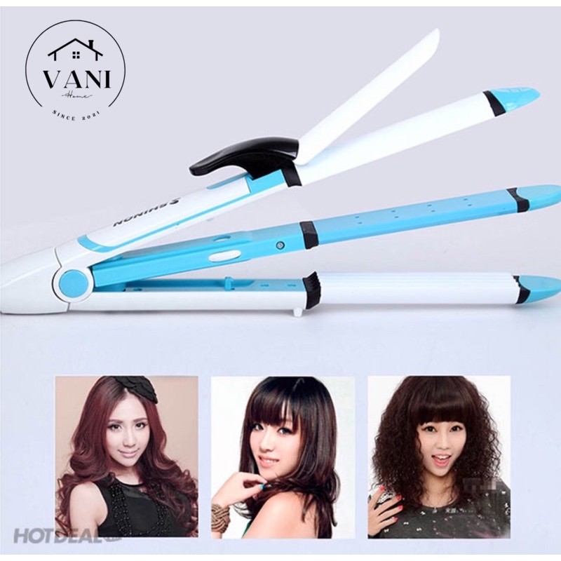 Máy uốn duỗi bấm tóc 3 in 1 cao cấp siêu bền - Máy làm tóc 4 in 1