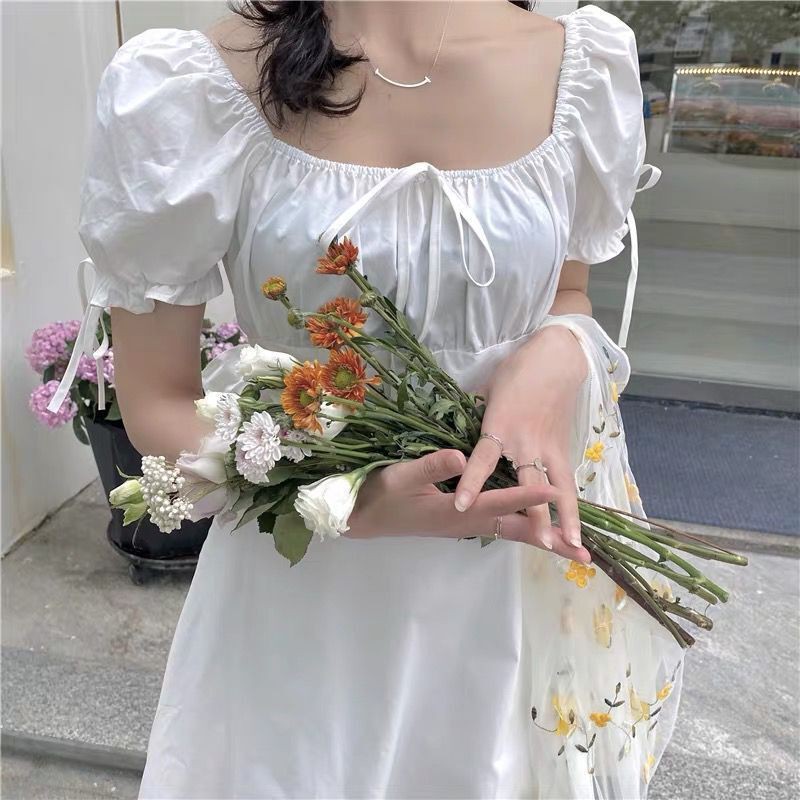 Đầm ngắn tay giản dị thời trang dành cho nữ | BigBuy360 - bigbuy360.vn