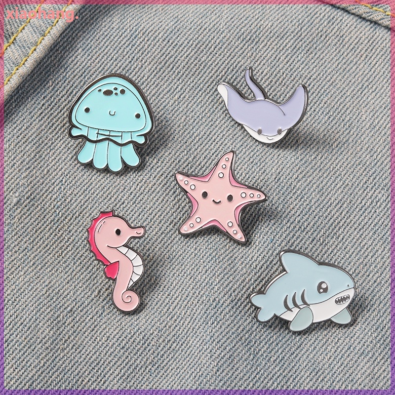 Ghim Cài Áo Hình Cá Ngựa / Sao Biển / Cá Mập Dễ Thương