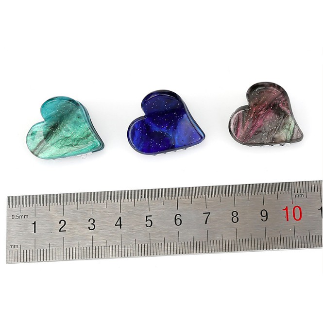 Kẹp Tóc Hình Trái Tim Nhiều Màu Tùy Chọn Xinh Xắn Phong Cách Hàn Quốc Cho Nữ