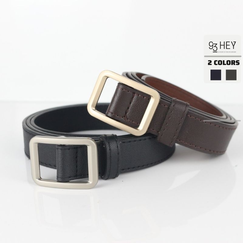 Thắt lưng nữ không lỗ khóa vuông 93HEY thắt lưng đơn giản thời trang hottrend 2022 TL02